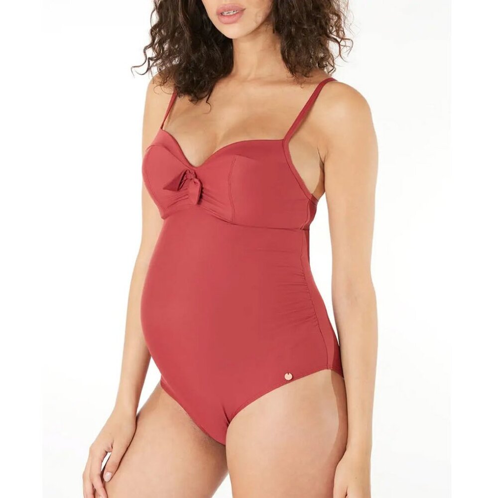 Cache Coeur Underwired Maternity Swimsuit Monaco terracotta Sz 40G/H(4D-5D)